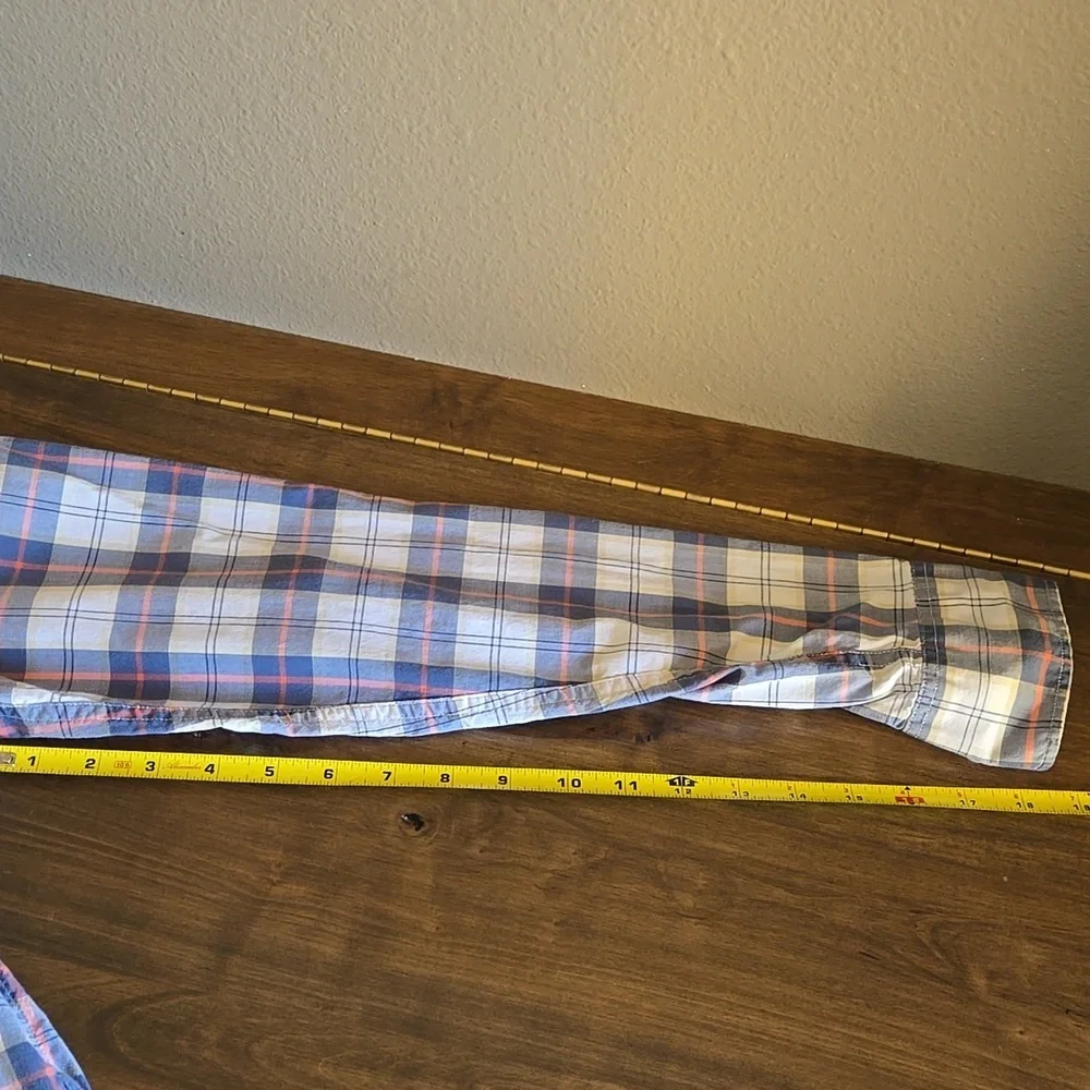 J Crew Mercantile Flex button up Plaid shirt Casual Business Layers Cotton Euc